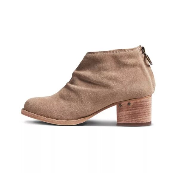 NEW BEEK Made In Mexico Suede Eaglet Mid Shaft women Boots in Chestnut 825 10m5 - Picture 1 of 6